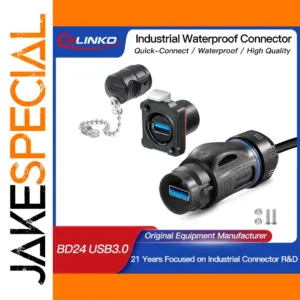 M24 Waterproof USB 3.0 Connector IP68