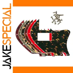 Fiery Telecaster Pickguard with Flame Print