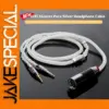 Premium Dual 16-Core Silver Headphone Cable