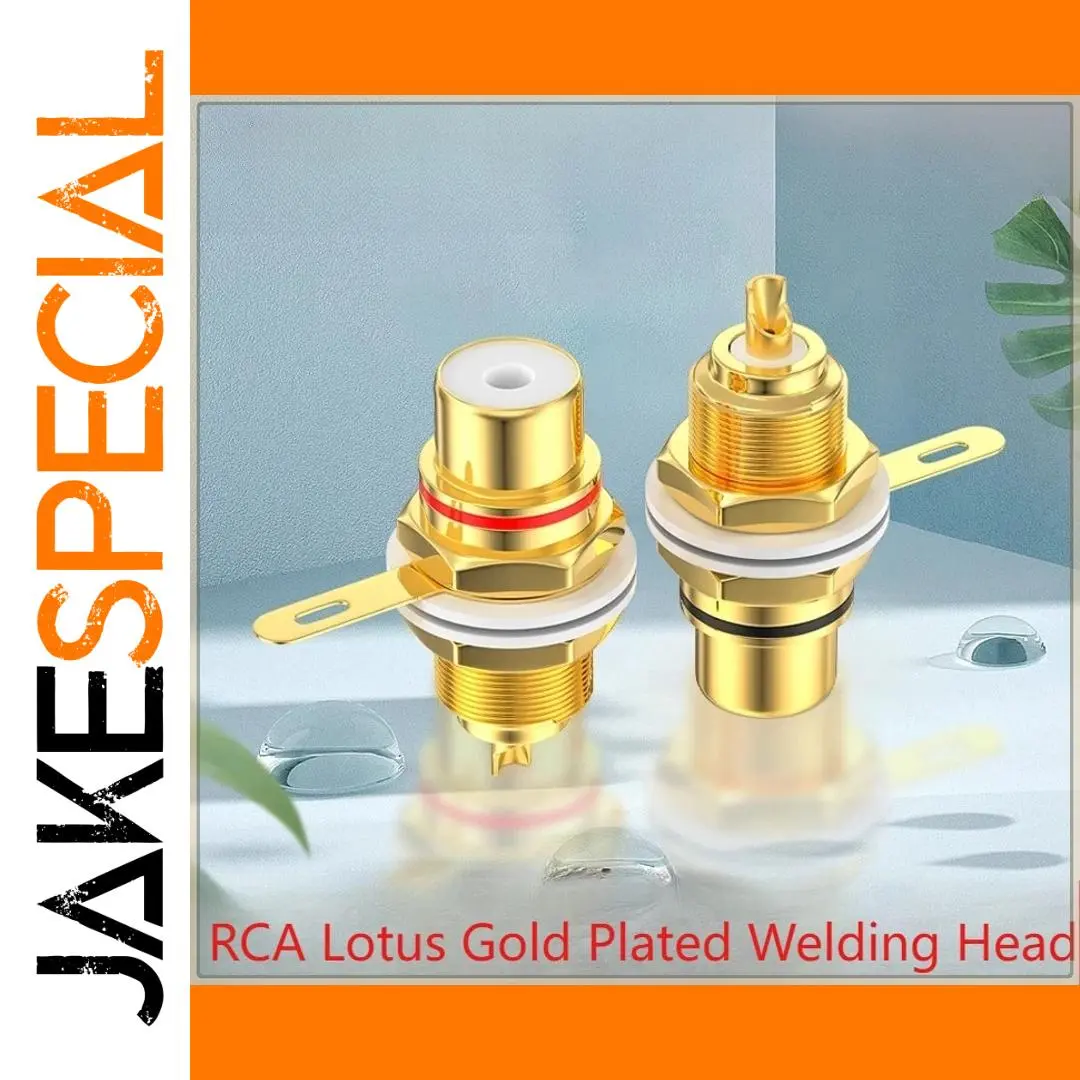 Gold RCA Lotus Female Connectors for Audiovisuals 1 Gold RCA Lotus Female Connectors for Audiovisuals