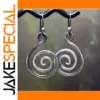 Vintage Silver and Gold Spiral Dangle Earrings