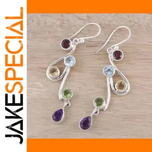 Colorful Bohemian Drop Earrings with Cubic Zirconia