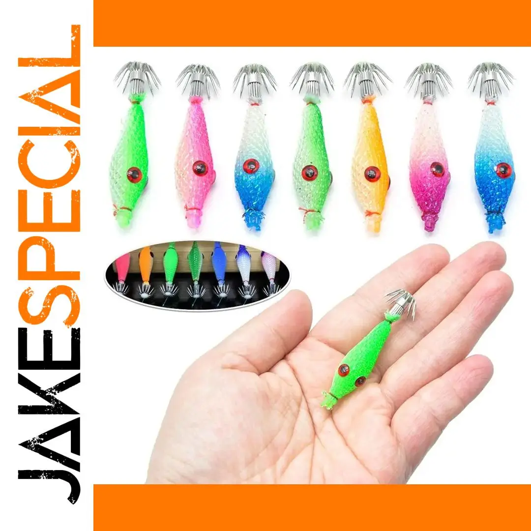 Vibrant Luminous Squid Jig Set for Fishing 1 Vibrant Luminous Squid Jig Set for Fishing
