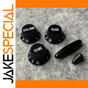 Black Guitar Control Knob Set for Stratocaster