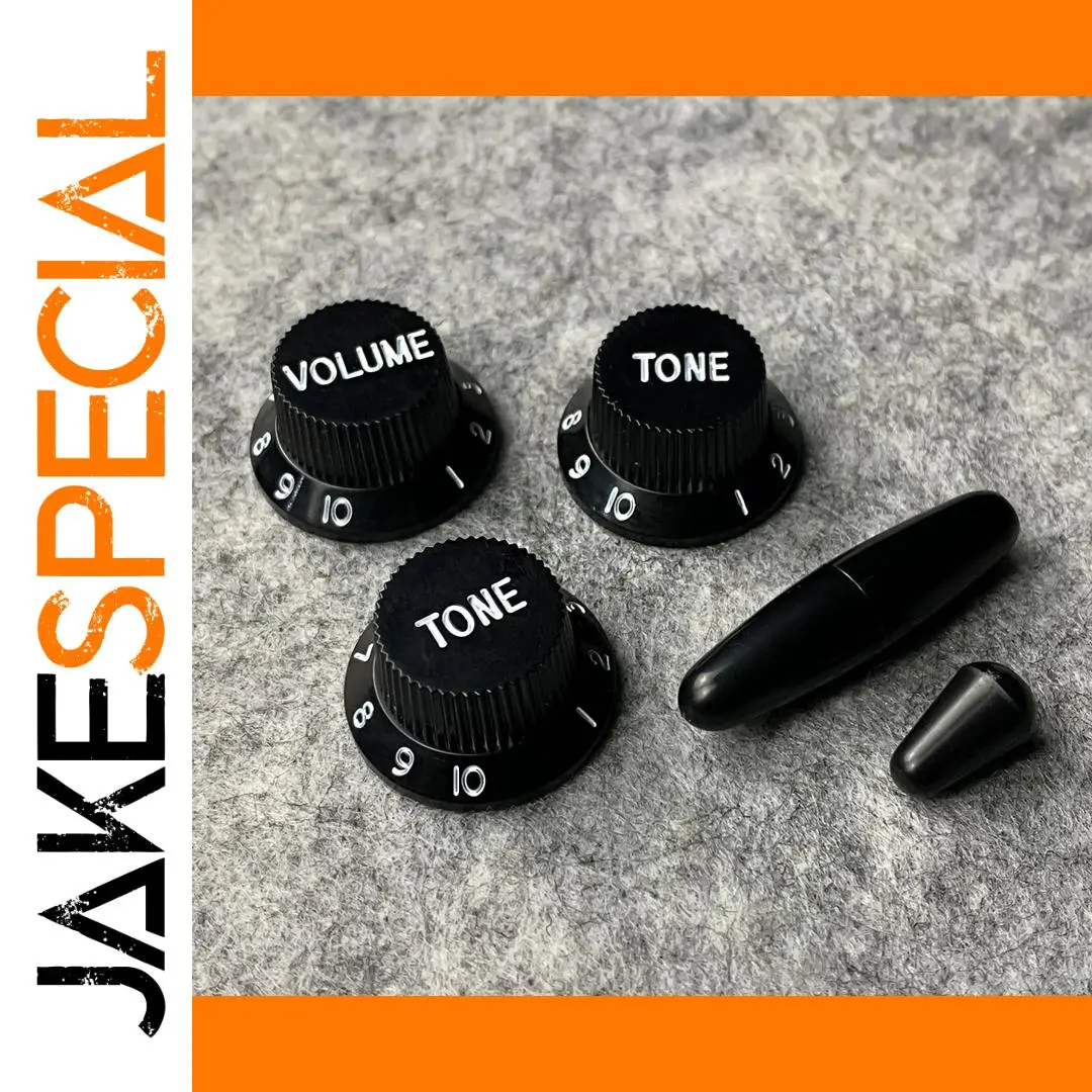 Black Guitar Control Knob Set for Stratocaster 1 Black Guitar Control Knob Set for Stratocaster