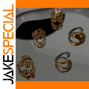 Stylish Gold Stainless Steel Stackable Ring