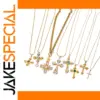 Stainless Steel Cross Necklace with Pearl