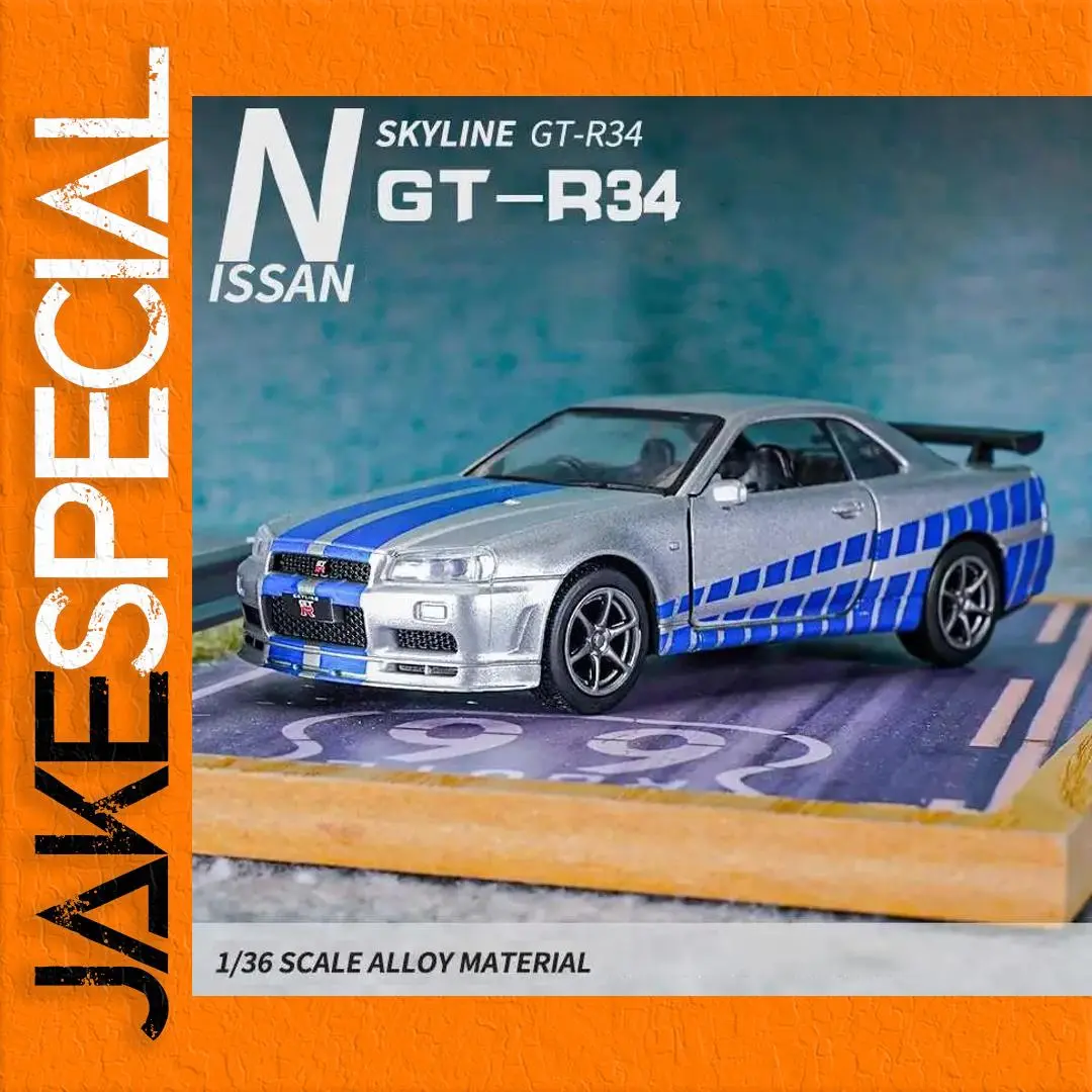 Nissan GTR R34 Skyline 1:36 Miniature Model 1 Nissan GTR R34 Skyline 1:36 Miniature Model
