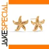 Gold Hypoallergenic Stainless Steel Starfish Earrings