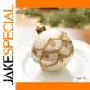 Elegant 8cm Glass Christmas Ornaments Set of 6