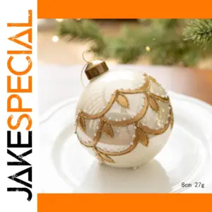 Elegant 8cm Glass Christmas Ornaments Set of 6