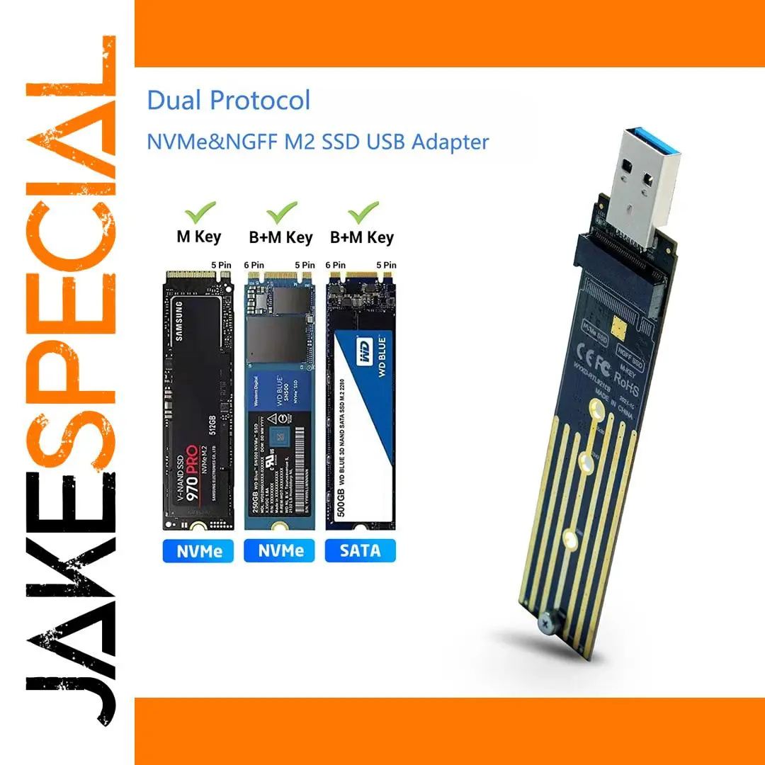 M.2 NVMe USB 3.1 Adapter for SSDs 1 M.2 NVMe USB 3.1 Adapter for SSDs