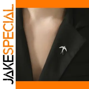 Stainless Steel Swallow Brooch for Women