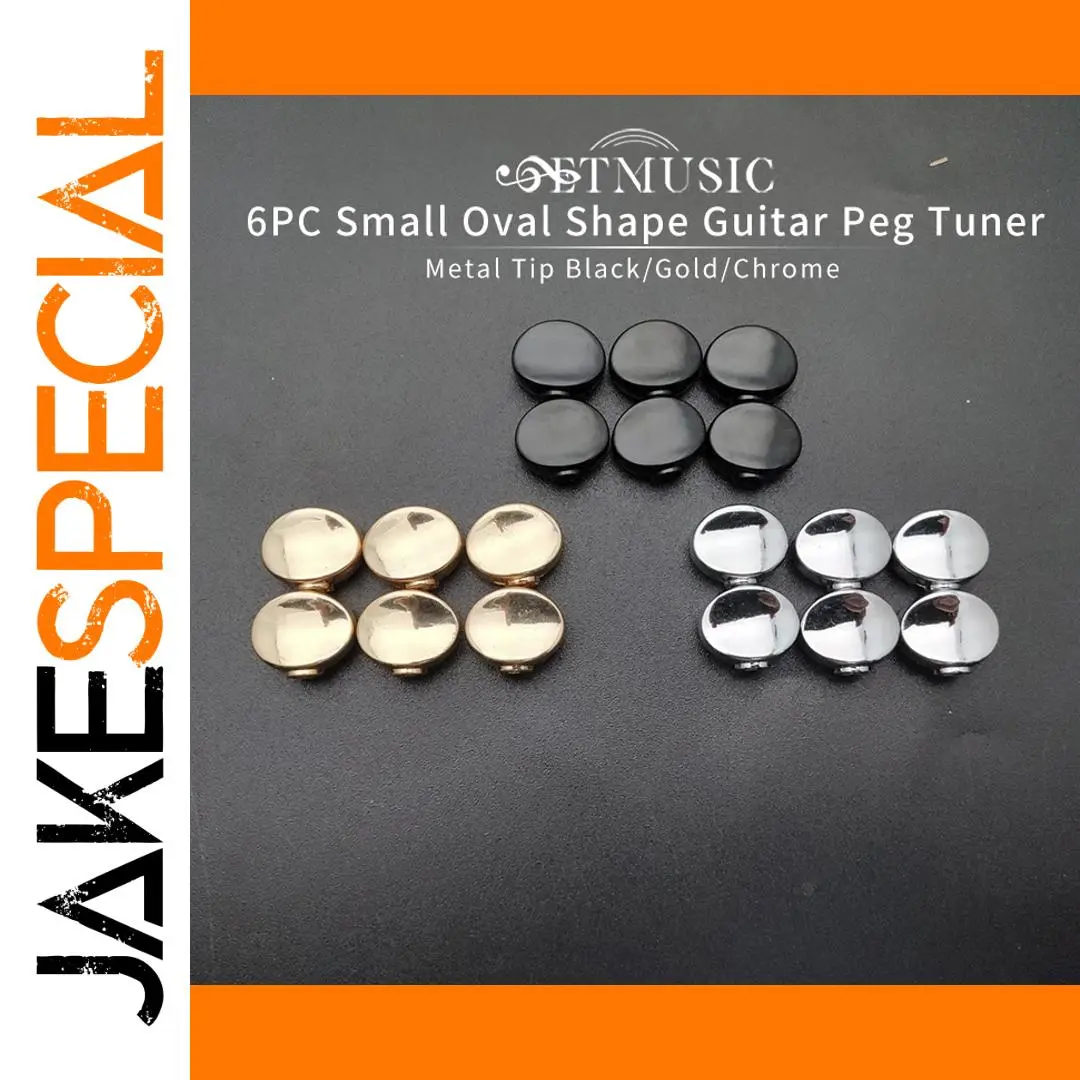 Stylish Metal Guitar Tuning Peg Set (Black, Gold, Chrome) 1 Stylish Metal Guitar Tuning Peg Set (Black, Gold, Chrome)