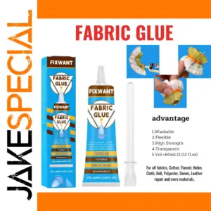 Transparent Fabric Glue 50ml with Precision Tip