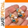 Vintage Inlaid Drop Earrings for Women