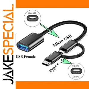 2-in-1 USB 3.0 OTG Adapter Cable 20cm