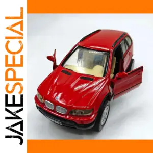 Red Diecast SUV Model with Flaws