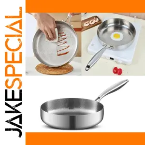 Premium Titanium & Stainless Steel Wok-Style Pan