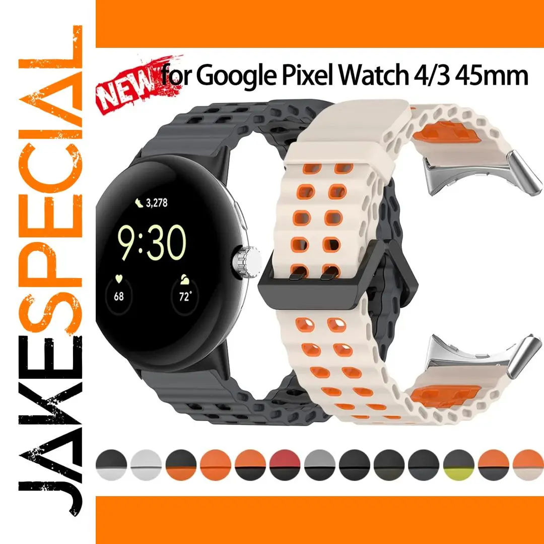 Silicone Sport Strap for Google Pixel Watch 3/4 1 Silicone Sport Strap for Google Pixel Watch 3/4