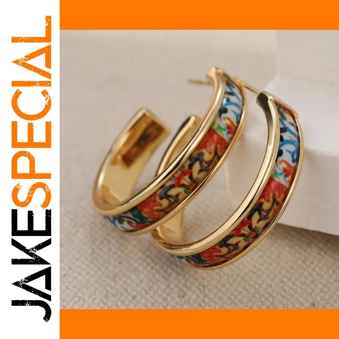 Vibrant Floral Hoop Earrings for Women 1 Vibrant Floral Hoop Earrings for Women