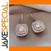 Elegant Silver Drop Earrings with Cubic Zirconia