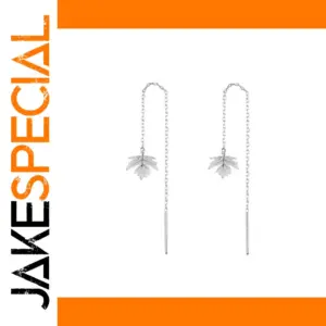 Exaggerated 925 Silver Maple Earrings for Women