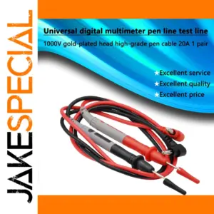 Multimeter Test Leads with Gold Tips 90cm Set