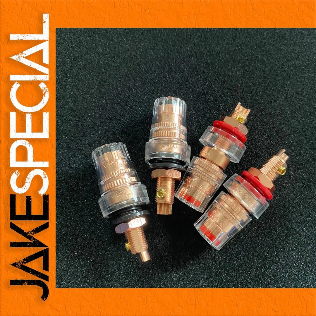 High-Quality Copper Speaker Binding Posts Set 1 High-Quality Copper Speaker Binding Posts Set