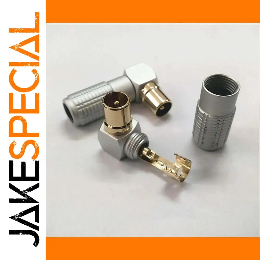 90-Degree RF Coax Connector for TV and FM 1 90-Degree RF Coax Connector for TV and FM