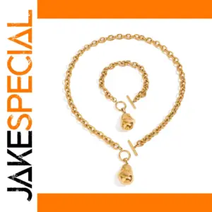 Modern Gold Stainless Steel Jewelry Set