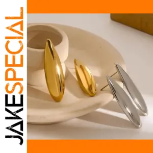 Stainless Steel Water Drop Earrings JDEW2405029