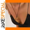 Stainless Steel Gold Spiral Necklace for Women