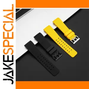 Khaki Navy Diving Creed Rubber Watch Strap 24mm