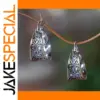 Vintage Silver Drop Earrings with Intricate Design