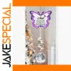 Elegant Purple Butterfly Crystal Suncatcher for Windows