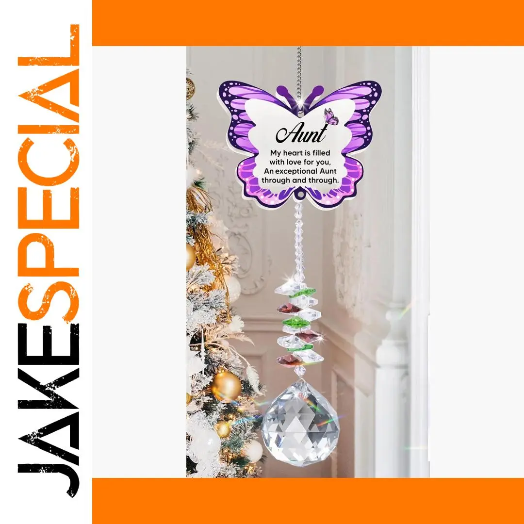 Elegant Purple Butterfly Crystal Suncatcher for Windows 1 Elegant Purple Butterfly Crystal Suncatcher for Windows