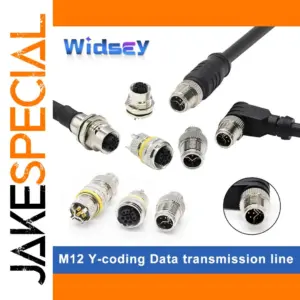 M12 Y-Coding 8-Pin Connector for Industrial Use