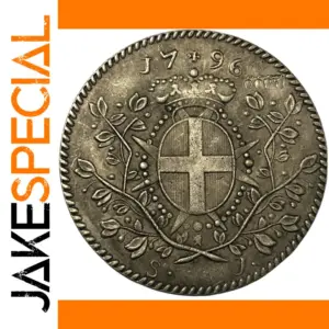 1796 Malta Order of 1 Scudo Copper Coin