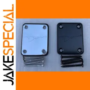 D-Shaped Electric Guitar Neck Plate in Chrome or Black