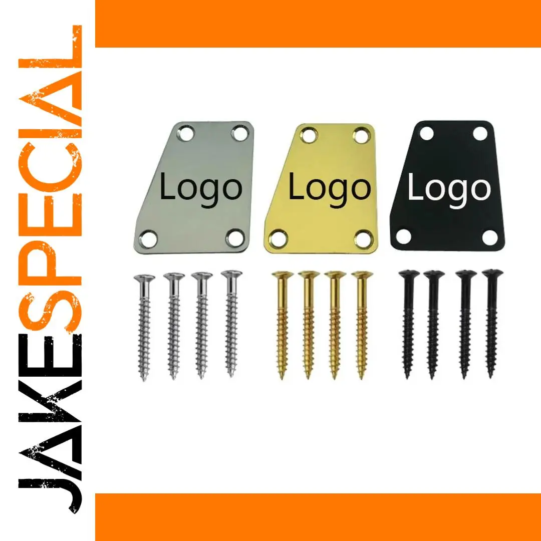 Custom Metal Neck Plate for Electric Guitars 1 Custom Metal Neck Plate for Electric Guitars