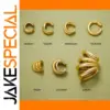 Gold Stainless Steel Skeleton Ear Cuff for Women