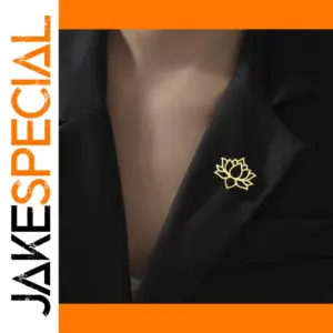 Elegant Lotus Flower Women's Brooch in Stainless Steel