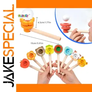 Colorful Wooden Lung Capacity Training Toy for Kids