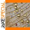 Gold Stainless Steel Heart Pendant Necklace