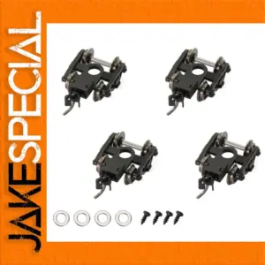 N Scale 4-Bogies Train Truck Set with Metal Wheels