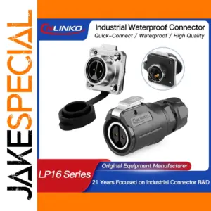 M16 Waterproof Power Cable Connector IP68