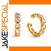 Gold-Tone Stainless Steel Cubic Zirconia Earrings
