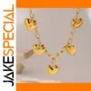 Gold-Tone Stainless Steel Heart Necklace for Women