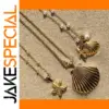 Stainless Steel Coastal Shell Necklace